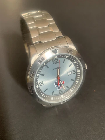 Mens Watch Stainless Steel NFL Houston Texans Football Cover