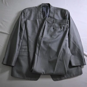 NEW Sean John 50R 44 Silver Birdseye Mens Jacket Pants Suit - Picture 1 of 12