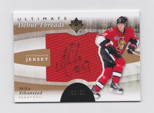 2011-12 Ultimate Collection Debut Threads Auto Jersey Mika Zibanejad 33/50 RARE