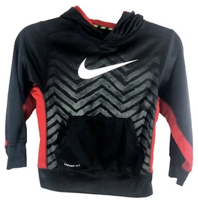 Nike Youth Size XS Red And Black Hooded Pullover Sweatshirt Therma-Fit - Picture 1 of 4