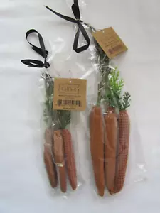 Primitive Style Fabric Carrots Easter Collins AF-7307 7308 NEW 6pc carrot 2 bags - Picture 1 of 6