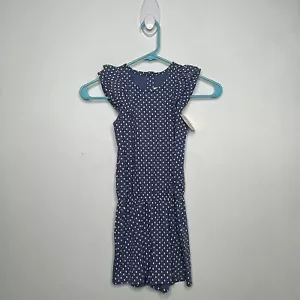 Gymboree Romper Girls Size 5 blue flutter sleeve patterend elastic waist - Picture 1 of 5