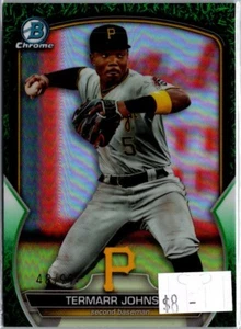 Refractor de hierba verde cromado Bowman Draft 2023/99 Termarr Johnson #BDC-65 - Imagen 1 de 2
