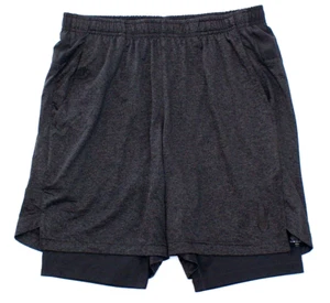 Spyder ProWeb Active Gray 2 in 1 Drawstring Stretch Athletic Shorts Men's S New - Picture 1 of 9