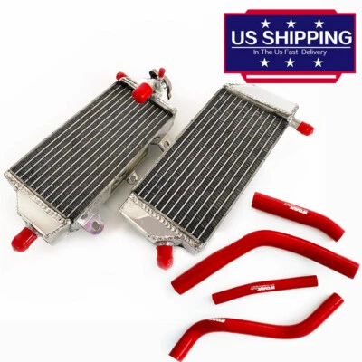 Radiador de aluminio y manguera roja para Yamaha YZ250F YZ250FX 2014-2019/YZ450F 2017 2018 Foto 1 de 4