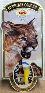 Insegna Latta Metallo Serie Wildlife 1991 Birra Coors Edizione Limitata - Mountain Cougar - Foto 1 di 3