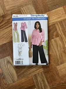 Simplicity Women's Pants,Skirt,Shirt Khaliah Ali Pattern 2636 Size 18W-24W UNCUT - Picture 1 of 2