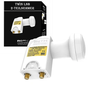 LNB Twin 2-Teilnehmer HQ High Empfangswerte Full HD 3D 4K Ultra HD Wetterschutz - Bild 1 von 3