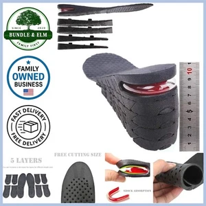 Unisex Height Increase Insoles 11cm PVC Breathable Shoes Lift Insole Men Women - Picture 1 of 9