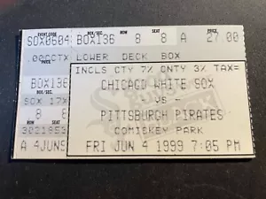 Chicago White Sox vs Pittsburg Pirates Comiskey Park 4 de junio de 1999 - Imagen 1 de 2