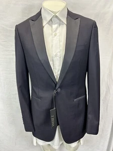 Zzegna Birdseye Dark Purple Tuxedo Suit 1-Bt Sz EU 46 R/US 36 R / W 32 - Picture 1 of 12
