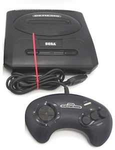 Black Sega Genesis Model 2 MK-1631 System With Black #1650 Controller - Picture 1 of 18