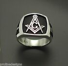 Blue Lodge Masonic Ring in Sterling Silver~ Style 006B