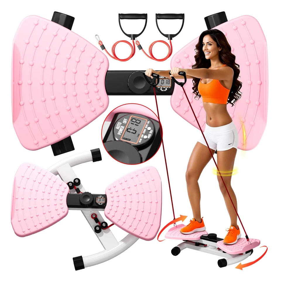 Máquina de torção de cintura com faixas de resistência equipamento de ginástica em casa fitness portátil - Imagem 1 de 4