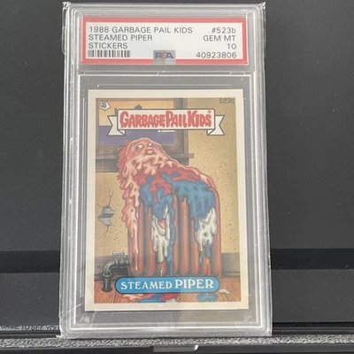 1988 Garbage Pail Kids OS13 Steamed Piper 523b PSA 10 GEM MINT-RARE GEM CARD TWT - Image 1 of 2