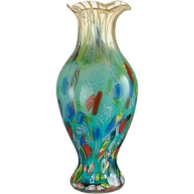 Vaso de vidro arte soprado à mão Dale Tiffany AV13238 Evelyn 19 X 8 polegadas - Imagem 1 de 2