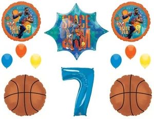 Space Jam 2 7th Birthday Looney Tunes Party Basketball balloons Decoration Bugs - Picture 1 of 1