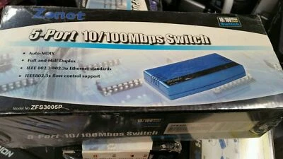 ZONET ZFS3005P 5-Port 10/100 Mbps Switch - New Sealed Box - Image 1 of 3