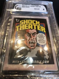1975 TOPPS SHOCK THEATER AUTHENTIC UNOPENED TEST WAX PACK GRADED GAI 8 NM-MT - Picture 1 of 3