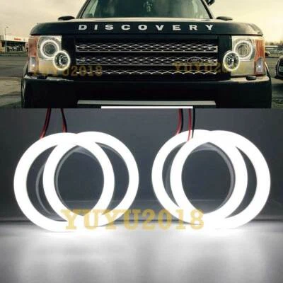 Algodón Blanco SMD Halos para Land Rover LR3 2005-2009 Faro LED Ángel Ojo Lámpara Foto 1 de 4