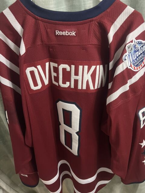 Authentic Youth Alex Ovechkin White Away Jersey - #8 Hockey Washington  Capitals Size Small/Medium