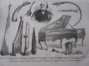 Gravure 1866 - Musée historique de l'instrumentation par M. Clapisson - Picture 1 of 1