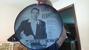 CARL PERKINS self titled1983 AR30016 NCB DENMARK 12" B & W PICDISC LP EXCELLENT - Picture 1 of 5