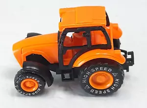 Toy Farm Tractor Plastic & Diecast Orange Small Model Toy - Picture 1 of 6