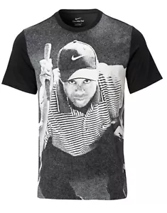 Camiseta para hombre Nike talla S golf Tiger Woods TW póster pequeña nueva con etiquetas - Imagen 1 de 8