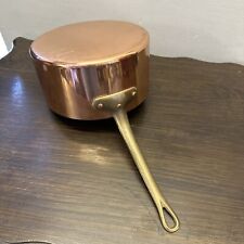 METAUX OUVRES French Copper Saucepan - Brass Handle