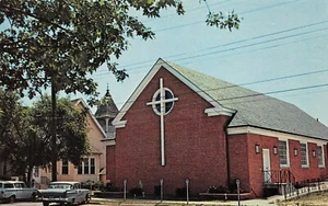 Epworth Methodist Church Street Scene Rehoboth Beach,DE Vtg 1950's Postcard - Picture 1 of 2