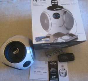 Sharper Image iSphere Speaker Model SI320 White, Zip-Connect phone, iPod, MP3 - Picture 1 of 10