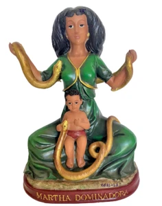 Martha Dominadora Orisha 12.5" Figura de resina Vudú Dominicano, Nuevo - Imagen 1 de 4