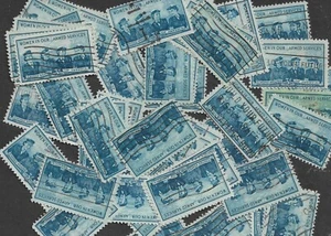 Postage Stamps For Crafting: 1952 3c Women in Armed Forces; Blue; 50 Pieces - Picture 1 of 1