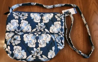 Novo com etiquetas Vera Bradley balde ultraleve tiracolo mergulho floral medalhão azul floral  - Imagem 1 de 4