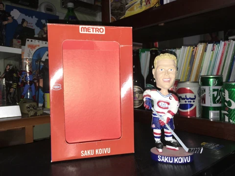 Saku Koivu Montreal Canadiens METRO Bobblehead Doll In Box Cover