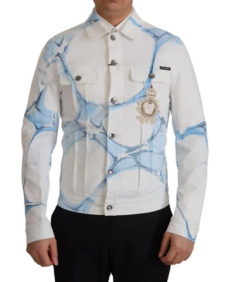 Chaqueta DOLCE & GABBANA Blanca Algodón Logo Bordado Denim IT48/US38/M 2500usd Foto 1 de 4