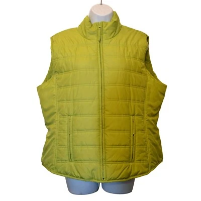 SJB Active Vest Green Zip Up Pockets Quilted Puffy St Johns Outdoors Bay XL - Image 1 of 4