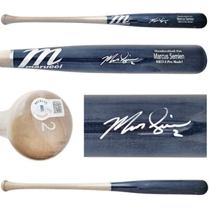 MARCUS SEMIEN AUTOGRAPHED MARUCCI GAME MODEL BAT RANGERS BECKETT 224402 - Picture 1 of 8