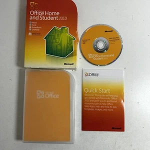 Microsoft Office And Student 2010 (DVD, 2011) Windows Family Pack 1 with Manual - Picture 1 of 7