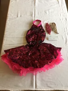Eislaufkostüm 10. Haus rosa und schwarz Größe SA - Bild 1 von 5