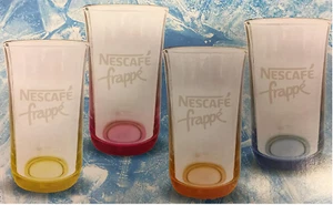 Nescafe Frappe Glass, SET of 4, each one colored - red, blue, green, orange - Picture 1 of 1