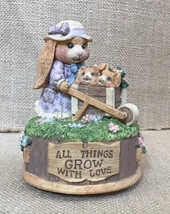San Francisco Music Box Mama Bunny Babies Easter Spring Cottage Core AS IS READ - Picture 1 of 9