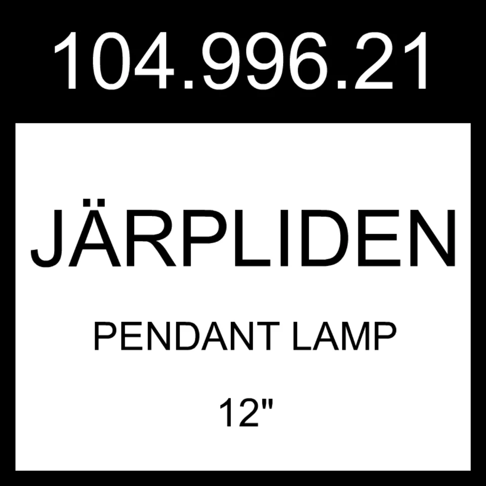 Lámpara colgante IKEA JARPLIDEN JÄRPLIDEN vidrio blanco/niquelado 12" 104.996.21 Foto 1 de 1