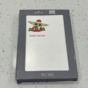 Hallmark Star Wars Mandalorian Christmas Cards The Child Baby Yoda Disney 10 pk - Picture 1 of 10