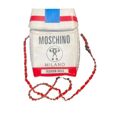 Moschino Faux Leather Cigarette Pack bag Preowned - Image 1 of 4