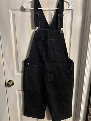 TopMan черный джинсовой ткани общий шорты джемпер Dungarees - M ретро - Изображение 1 из 4