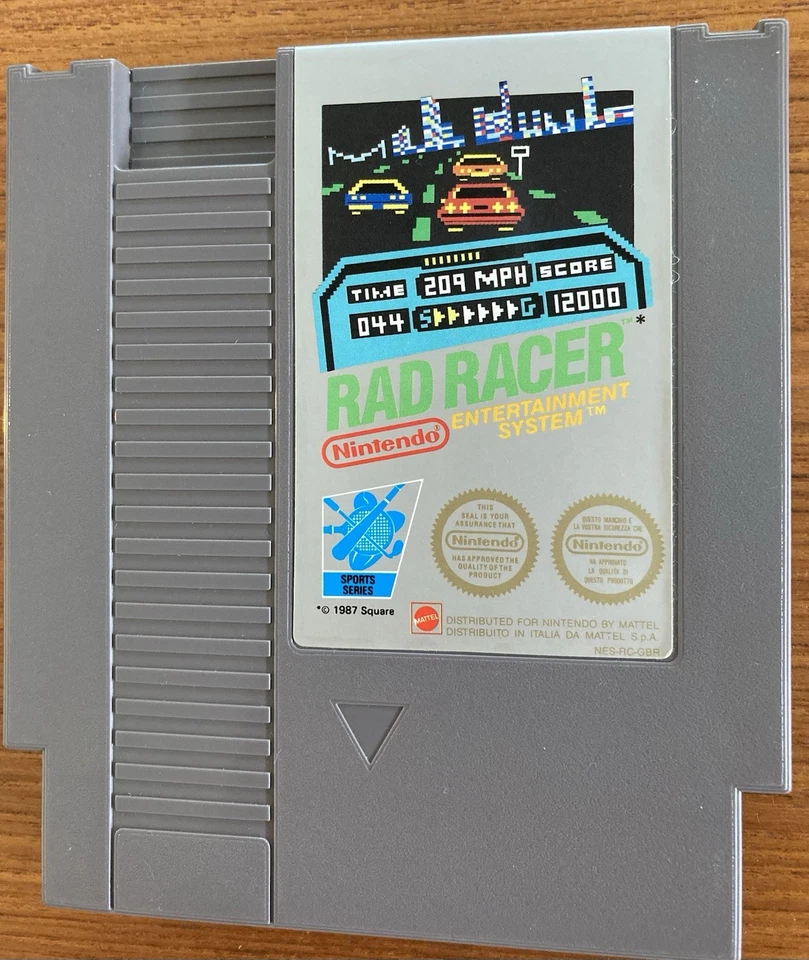 NES ~ RAD RACER ~ Nintendo Game 3 Screw NES-RC-GBR Cart Only Pal - Image 1 of 4