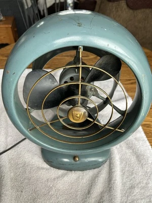 VENTILADOR ELÉCTRICO VINTAGE C. 1950 VORRADO MCM ERA ATÓMICA DECORACIÓN RETRO B24C1 FUNCIONA Foto 1 de 4