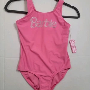 Barbie x Forever 21 Barbie Rhinestones Bling One-Piece Swimsuit Girls Size 11/12 - Picture 1 of 5